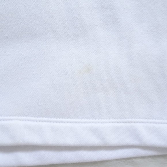 Adidas Pullover White Crop Sweatshirt Large Oversize with split sleeve. - Picture 6 of 11